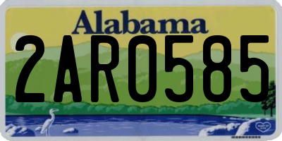 AL license plate 2AR0585