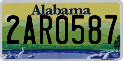 AL license plate 2AR0587