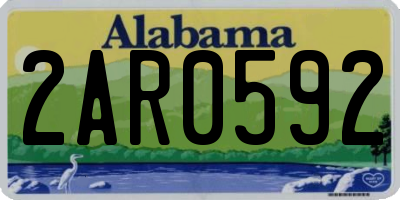 AL license plate 2AR0592
