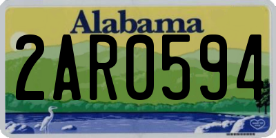 AL license plate 2AR0594