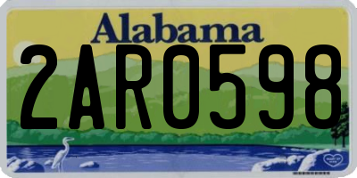 AL license plate 2AR0598