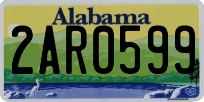 AL license plate 2AR0599