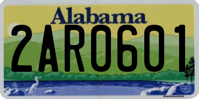 AL license plate 2AR0601