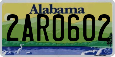 AL license plate 2AR0602