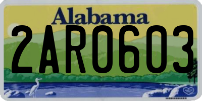 AL license plate 2AR0603
