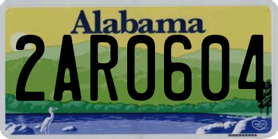 AL license plate 2AR0604