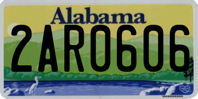 AL license plate 2AR0606
