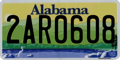 AL license plate 2AR0608
