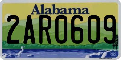 AL license plate 2AR0609