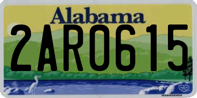 AL license plate 2AR0615