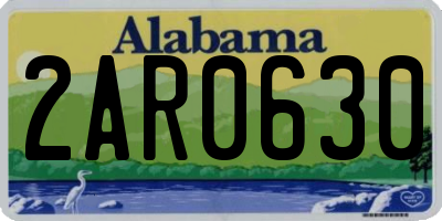 AL license plate 2AR0630