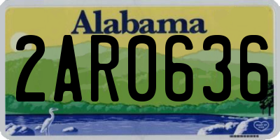 AL license plate 2AR0636