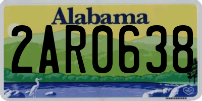 AL license plate 2AR0638