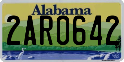 AL license plate 2AR0642