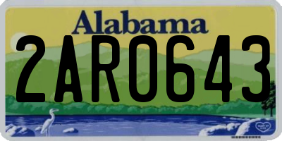 AL license plate 2AR0643