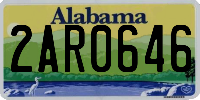 AL license plate 2AR0646