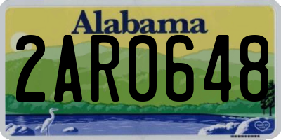 AL license plate 2AR0648