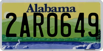 AL license plate 2AR0649