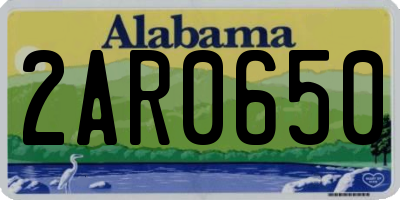 AL license plate 2AR0650