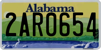 AL license plate 2AR0654