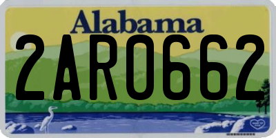 AL license plate 2AR0662