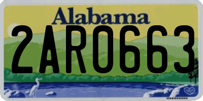 AL license plate 2AR0663