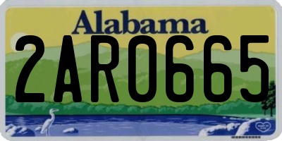 AL license plate 2AR0665