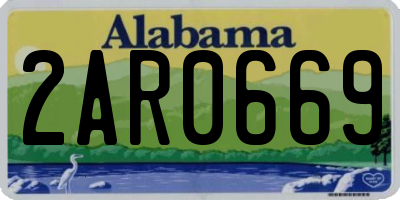 AL license plate 2AR0669