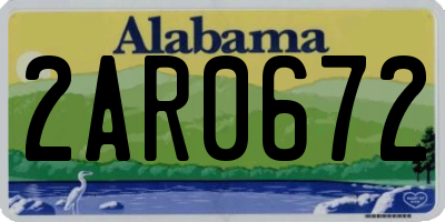 AL license plate 2AR0672