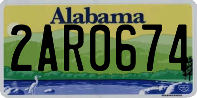 AL license plate 2AR0674