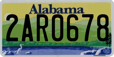 AL license plate 2AR0678
