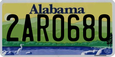 AL license plate 2AR0680