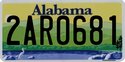 AL license plate 2AR0681