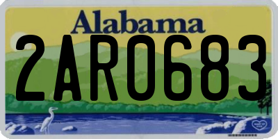 AL license plate 2AR0683