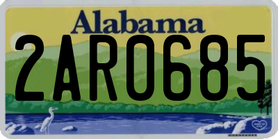 AL license plate 2AR0685