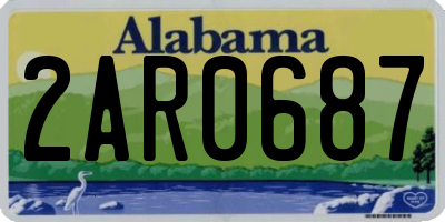 AL license plate 2AR0687