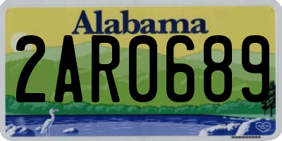 AL license plate 2AR0689