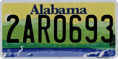 AL license plate 2AR0693
