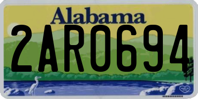 AL license plate 2AR0694