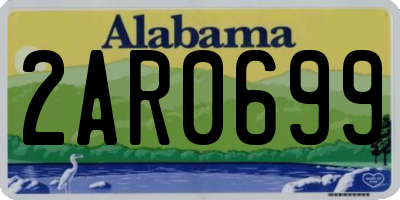 AL license plate 2AR0699