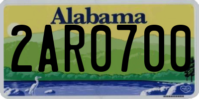 AL license plate 2AR0700