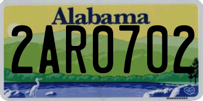 AL license plate 2AR0702