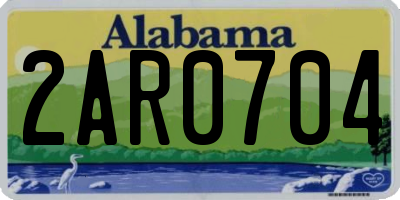 AL license plate 2AR0704