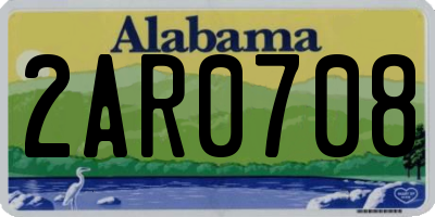 AL license plate 2AR0708