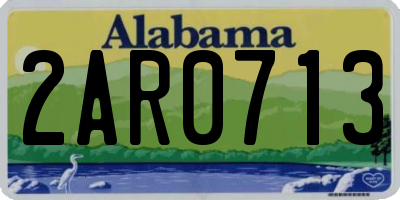 AL license plate 2AR0713