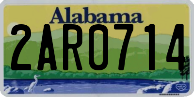 AL license plate 2AR0714