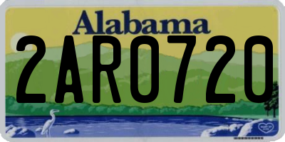 AL license plate 2AR0720
