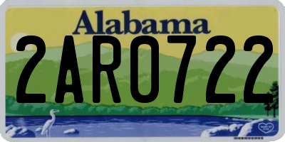 AL license plate 2AR0722