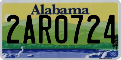 AL license plate 2AR0724