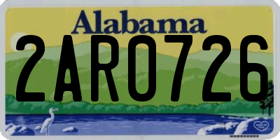 AL license plate 2AR0726